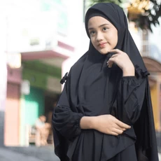 Jual Baju Muslim Anak Perempuan Lucu Hitam SD Umur 6 Tahun