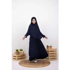 Gamis Anak Warna Hijau Botol Niqab Reseller