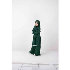 Gamis Anak Warna Putih Cadar Usia Remaja