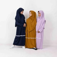 Gamis Putih Anak Rabbani Syari Umur 8 Tahun