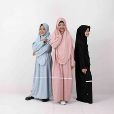 Gamis Anak Warna Hitam SD Usia Tanggung