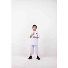 Baju Koko Anak Hitam Putih adem 5 Tahun