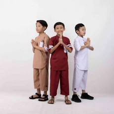 Baju Muslim Anak Cowok hijau 6 Tahun