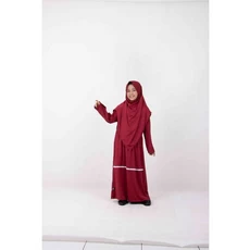 Gamis Polos Anak Niqab Umur 8 Tahun