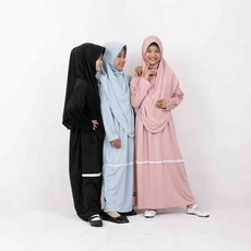 Gamis Jeans Anak Perempuan Seragam Umur 13 Tahun