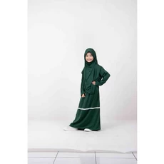 Gamis Anak Warna Navy TPQ Umur 8 Tahun