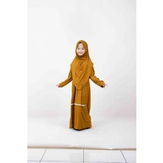 Gamis Putih Anak Perempuan Cadar Umur 8 Tahun
