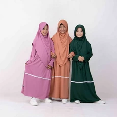 Gamis Anak Hijau Botol TPA Umur 5 Tahun