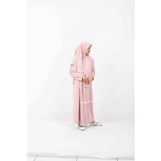 Gamis Anak Bahan Wolfis Niqab Umur 5 Tahun