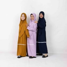 Gamis Anak Warna Hijau Botol TPQ Grosir