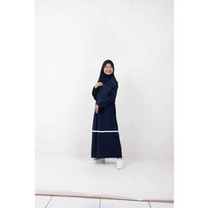 Gamis Anak Kombinasi 2 Warna Seragam Reseller