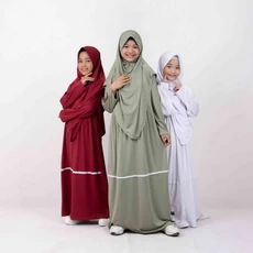 Gamis Anak Hijau Botol TPQ Reseller