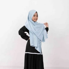 Jilbab Anak Warna Putih Niqab Ecer