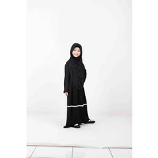 Gamis Hitam Anak Lebaran Umur 6 Tahun