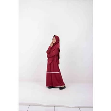 Gamis Anak Warna Hijau Botol Polos Dropship