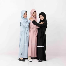 Gamis Anak Warna Navy SD Umur 11 Tahun