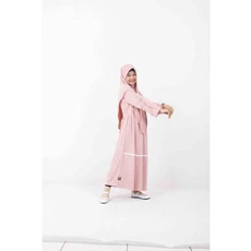 Gamis Anak Bahan Moscrepe Niqab Umur 11 Tahun