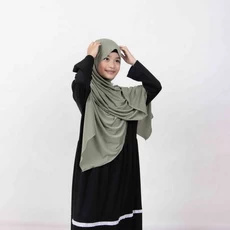 Jilbab Anak Pesantren Polos Ecer