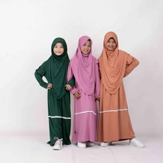 Gamis Anak Kombinasi Kotak Kuttab Terbaru 2023