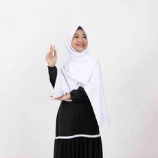 Pashmina Anak Warna Putih Syari Ecer