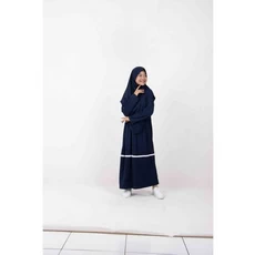 Gamis Anak Warna Navy TPA Usia Remaja