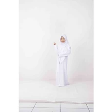 Gamis Anak Putih Polos SD Umur 13 Tahun