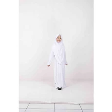 Jilbab Anak Warna Putih MTS Dropship