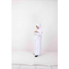 Gamis Anak Warna Putih Pesantren Umur 7 Tahun