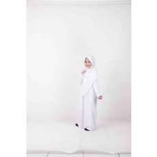Jilbab Anak Sd Warna Putih MTS Umur 6 Tahun