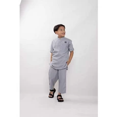 Model Baju Koko Anak Kombinasi Warna dhuha 7 Tahun