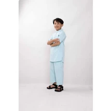 Baju Koko Kurta Anak Rabbani hitam 6 Tahun