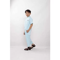 Baju Muslim Anak Cowok putih 12 Tahun