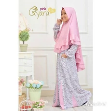 Gamis Anak Dirra Brukat Polos Rabbani