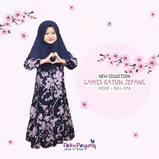 Gamis Anak Satin Terbaru Paku Payung