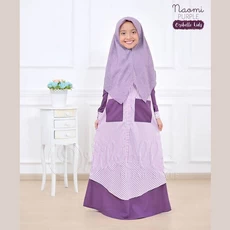 Gamis Putih Anak Perempuan Syari Upright