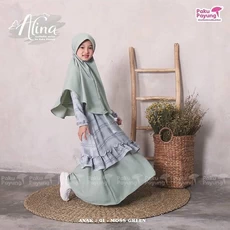 Gamis Anak Perempuan 9 12 Polos Naura