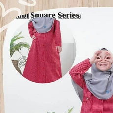 Gamis Brukat Pakaian Muslim Anak Polos Paku Payung
