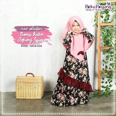 Gamis Anak Pesta Polos Cutetrik