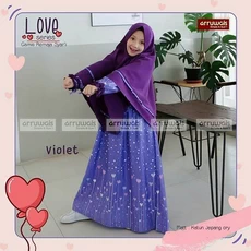 Baju Sari Gamis Pakaian Muslim Anak Perempuan Polos Rabbani