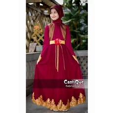 Baju Gamis Anak Tanggung Wanita Polos Labella