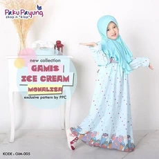 Gamis Jersey Anak Premium 5 Tahun Syari Tanggung