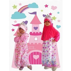 Baju Gamis Anak Katun Hijab Anak Lebaran Upright