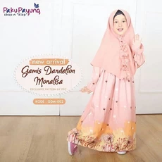 Gamis Syari Anak Pakaian Muslim Anak Perempuan Polos Aruwais