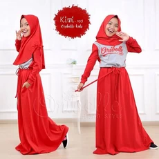 Gamis Anak Syari Bahan Wolfis Syari Upright