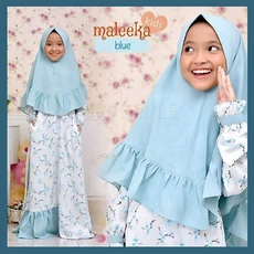 Gamis Anak Syari Set Cadar Polos Aruwais