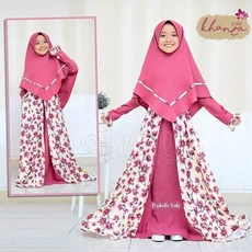 Gamis Jersey Anak Set 10 Tahun Polos Cutetrik