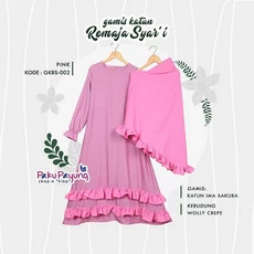 Baju Gamis Anak Satu Setelan Modern Paku Payung