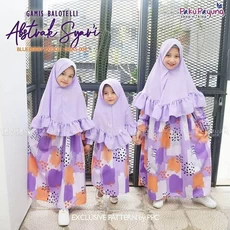 Baju Gamis Muslim Anak Terbaru 2023 Paku Payung
