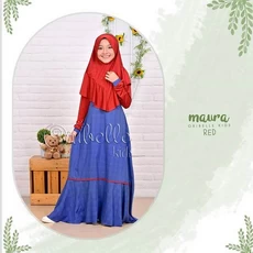 Gamis Anak Ori Naura Terbaru Dress Muslim Polos Naura