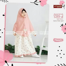 Gamis Syari Polos Anak Syari Naura